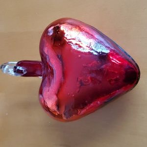 Glass heart hand blown